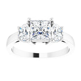 14K White 5.5 mm Square Engagement Ring Mounting variant--Square variant--1CT variant--14K-white-gold