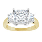 14K Yellow & White 7 mm Square Engagement Ring Mounting