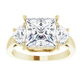 14K Yellow 8 mm Square Engagement Ring Mounting variant--Square variant--3CT variant--14K-yellow-gold
