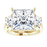 14K Yellow 10 mm Square Engagement Ring Mounting variant--Square variant--5CT variant--14K-yellow-gold