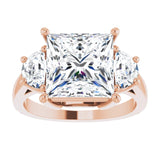14K Rose 9 mm Square Engagement Ring Mounting variant--Square variant--4CT variant--14K-rose-gold