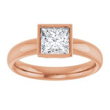 14K rose gold 1CT Square Bezel-Set Solitaire Engagement Ring Setting variant--Square variant--1CT variant--14K-rose-gold