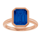 14K Rose Lab-Grown Blue Sapphire Ring variant--14K-white-gold variant--Sapphire variant--Oval