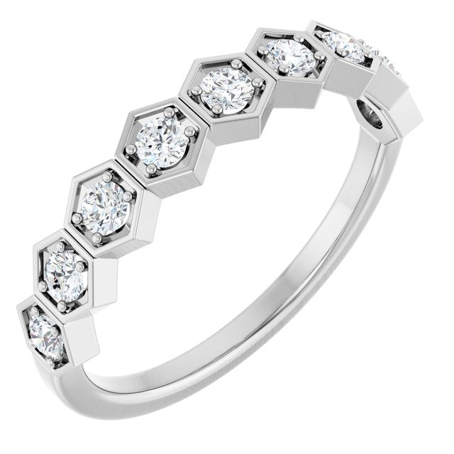 1/3 Ctw Natural Diamond Stackable Ring variant--Diamond variant--14K-white-gold