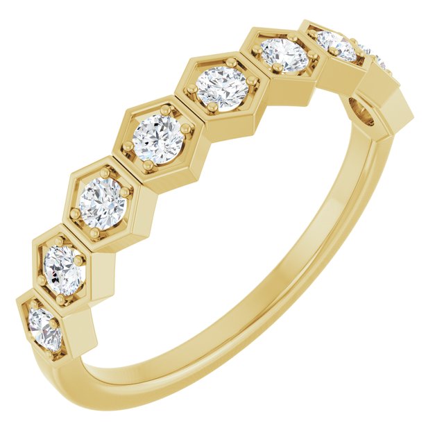 1/3 Ctw Natural Diamond Stackable Ring variant--Diamond variant--14K-yellow-gold