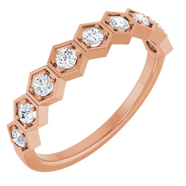 1/3 Ctw Lab-Grown Diamond Stackable Ring variant--Diamond variant--14K-rose-gold