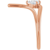 Rose Gold Pear Shaped Negative Space Diamond Ring variant--14K-rose-gold variant--Diamond-Lab variant--Diamond-Nat