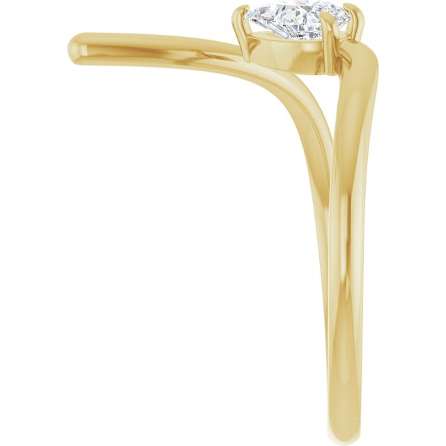 Yellow Gold Pear Shaped Negative Space Diamond Ring variant--14K-yellow-gold variant--Diamond-Lab variant--Diamond-Nat