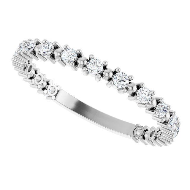 White Gold Diamond Anniversary Ring variant--14K-white-gold variant--Diamond-Lab variant--Diamond-Nat variant--Platinum