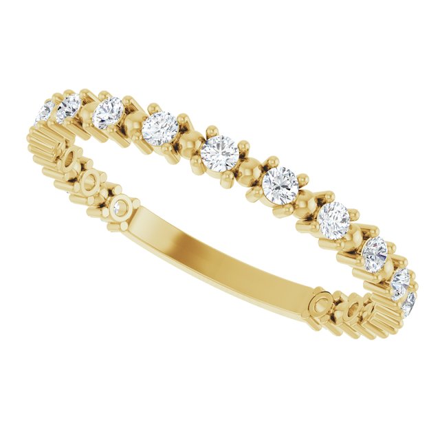 lab grown diamond beaded band variant--14K-yellow-gold variant--Diamond-Lab variant--Diamond-Nat
