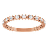 Rose Gold Diamond Wedding Band delicate textured diamond wedding band variant--14K-rose-gold variant--Diamond-Lab variant--Diamond-Nat