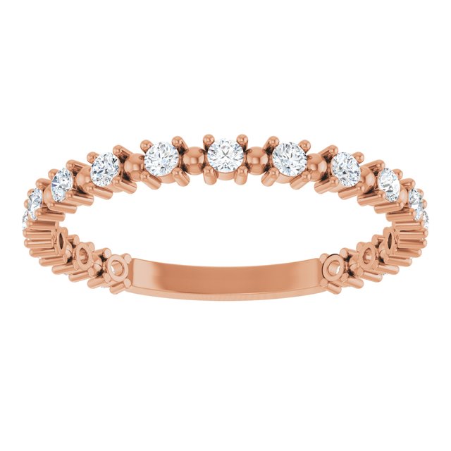 Rose Gold Diamond Wedding Band delicate textured diamond wedding band variant--14K-rose-gold variant--Diamond-Lab variant--Diamond-Nat