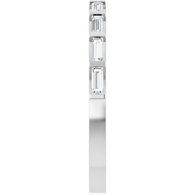 White Gold Baguette Anniversary Band variant--14K-white-gold variant--Diamond-Lab variant--Diamond-Nat variant--Platinum