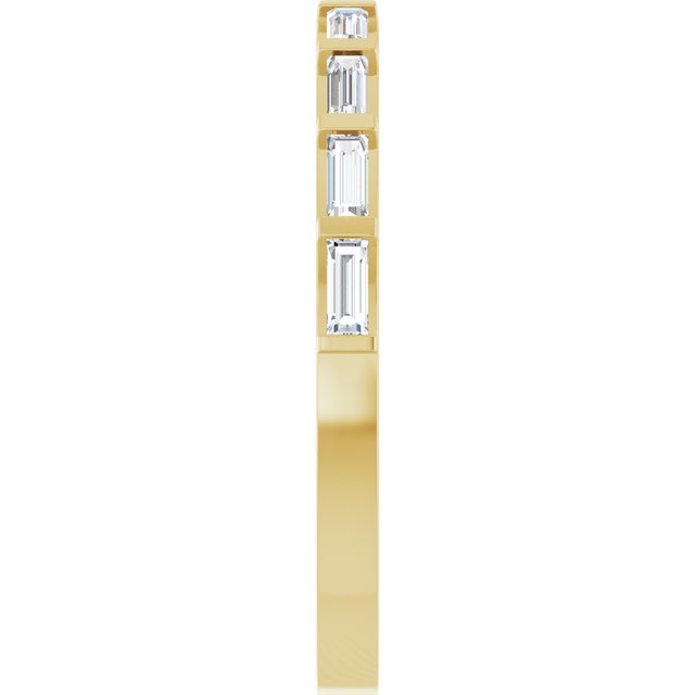 Side ViewYellow Gold Baguette Wedding Band variant--14K-yellow-gold variant--Diamond-Lab variant--Diamond-Nat
