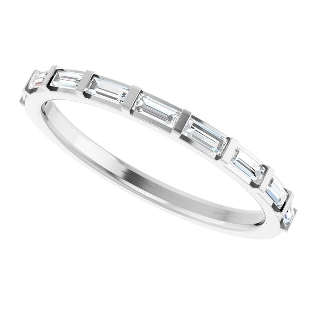 White Gold Diamond Anniversary Band variant--14K-white-gold variant--Diamond-Lab variant--Diamond-Nat variant--Platinum