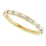 Yellow Gold Baguette Anniversary Band variant--14K-yellow-gold variant--Diamond-Lab variant--Diamond-Nat