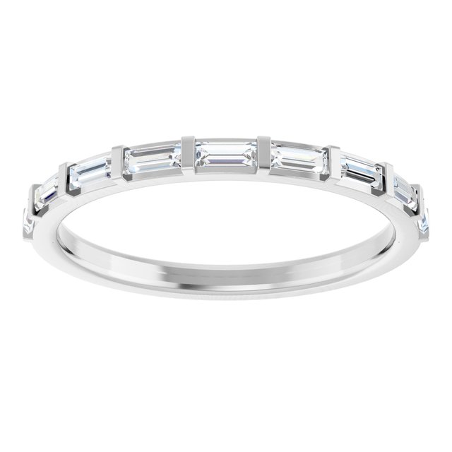 White Gold Baguette Wedding Band variant--14K-white-gold variant--Diamond-Lab variant--Diamond-Nat variant--Platinum
