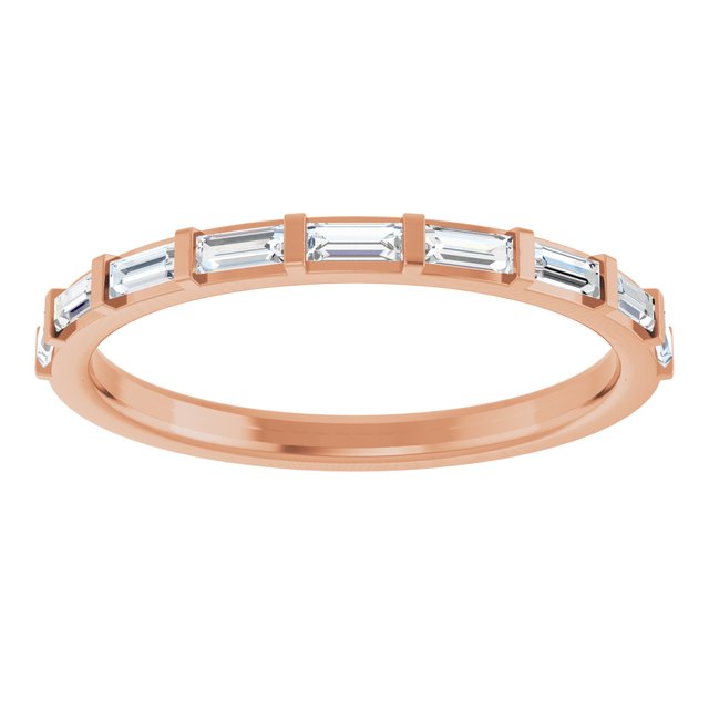 Rose Gold Baguette Wedding Ring variant--14K-rose-gold variant--Diamond-Lab variant--Diamond-Nat