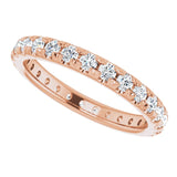 French-set eternity band in yellow gold, full ring front view variant--14K-rose-gold variant--Diamond-Nat variant--5