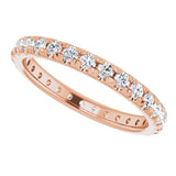 French-set eternity band in rose gold, full ring front view variant--14K-rose-gold variant--Diamond-Lab variant--5 variant--5.5 variant--6 variant--6.5 variant--7