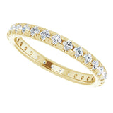 French-set eternity band close-up showing precision of French setting grooves variant--14K-yellow-gold variant--Diamond-Lab variant--5 variant--5.5 variant--6 variant--6.5 variant--7