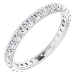 14K White 3/4CTW French Set Natural Diamond Eternity Band Size 7 variant--14K-rose-gold variant--Diamond-Nat variant--5.5 variant--6 variant--6.5 variant--7
