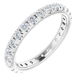 14K White 1CTW French Set Natural Diamond Eternity Band Size 9 variant--14K-rose-gold variant--Diamond-Nat variant--5.5 variant--6 variant--6.5 variant--7