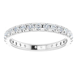 14K Rose 3/4CTW French Set Natural Diamond Eternity Band Size 5