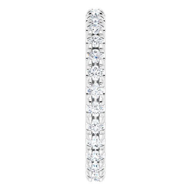14K Rose 3/4CTW Lab-Grown Diamond French-Set Eternity Band Size 5