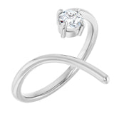 White Gold Round Shaped Diamond Swirl Ring variant--14K-rose-gold variant--Diamond-Lab variant--Diamond-Nat
