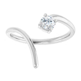 White Gold Round Shaped Negative Space Diamond Ring variant--14K-rose-gold variant--Diamond-Lab variant--Diamond-Nat