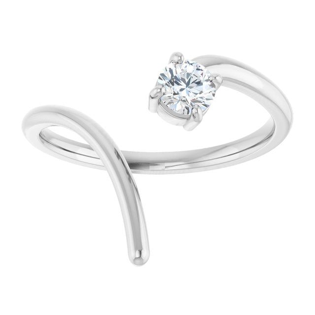 White Gold Round Shaped Negative Space Diamond Ring variant--14K-rose-gold variant--Diamond-Lab variant--Diamond-Nat