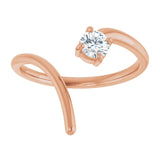 Rose Gold Round Shaped Diamond Swirl Ring variant--14K-rose-gold variant--Diamond-Lab variant--Diamond-Nat