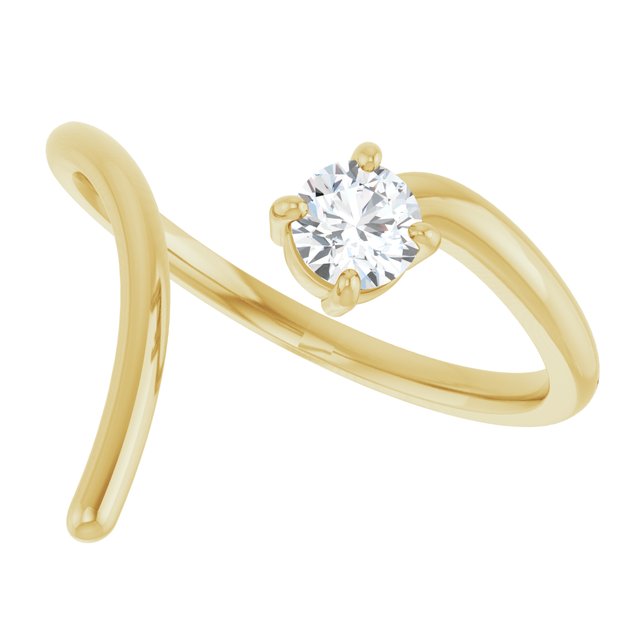 Yellow Gold Round Shaped Negative Space Diamond Ring variant--14K-rose-gold variant--Diamond-Lab variant--Diamond-Nat