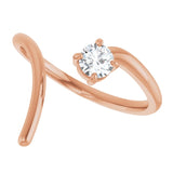 Rose Gold Round Shaped Negative Space Diamond Ring variant--14K-rose-gold variant--Diamond-Lab variant--Diamond-Nat