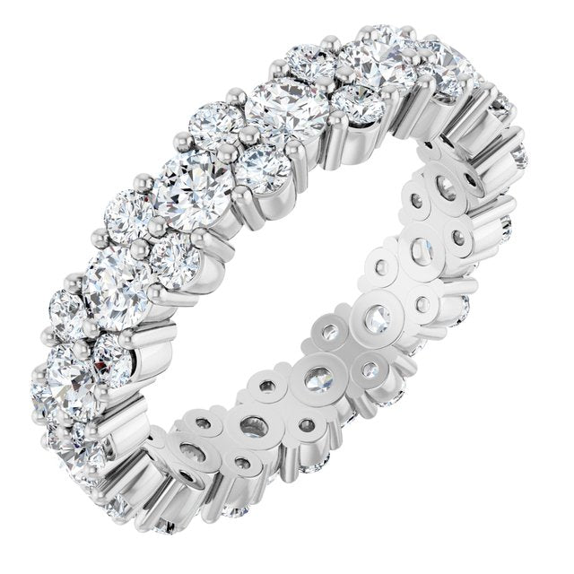 Cobble Stone Diamond Eternity Band variant--14K-white-gold variant--Diamond-Lab variant--Diamond-Nat variant--Platinum
