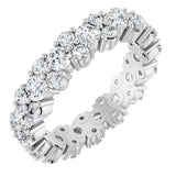 Diamond eternity band with cobblestone setting in 14K white gold