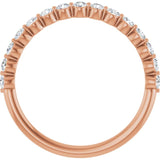 Rose gold minimalist diamond band, close-up detail variant--14K-rose-gold variant--Diamond-Lab variant--Diamond-Nat