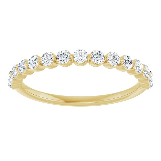 Yellow Gold Diamond Anniversary Band variant--14K-yellow-gold variant--Diamond-Lab variant--Diamond-Nat