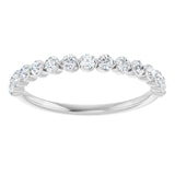 White gold minimalist diamond band, angled view variant--14K-white-gold variant--Diamond-Lab variant--Diamond-Nat variant--Platinum