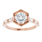 1/5 Ctw Natural Diamond Semi-Set Engagement Ring