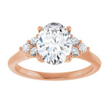 14K rose gold 2CT Oval Diamond Cluster Accent Stone Engagement Ring Setting variant--Square variant--1CT variant--14K-rose-gold