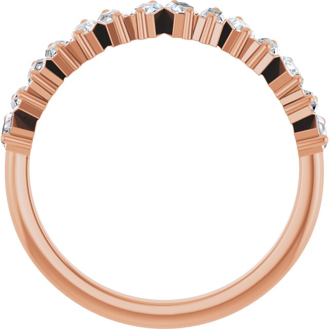 Rose Gold Messy Baguette Diamond Ring variant--14K-rose-gold variant--Diamond-Lab variant--Diamond-Nat