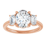 14K Rose 9x7 mm Oval Engagement Ring Mounting variant--Oval variant--2CT variant--14K-rose-gold