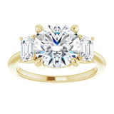 14K Yellow 9 mm Round Engagement Ring Mounting/2-CT.5CT variant--Round variant--1.5CT variant--14K-yellow-gold