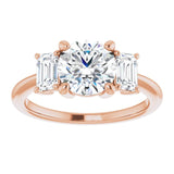 14K Rose 7.4 mm Round Engagement Ring Mounting variant--Round variant--2CT variant--14K-rose-gold