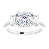 14K White 7.4 mm Round Engagement Ring Mounting/2-CT.5CT variant--Round variant--1.5CT variant--14K-white-gold