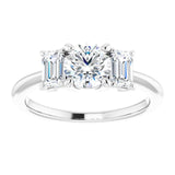 14K White 6 mm Round Engagement Ring Mounting/4-CT variant--.75CT variant--Round variant--.75CT variant--14K-white-gold
