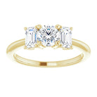 14K Yellow 5.2 mm Round Engagement Ring Mounting 