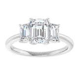 14K White 7x5 mm Emerald Engagement Ring Mounting/4-CT.75CT variant--Emerald variant--1.75CT variant--14K-yellow-gold